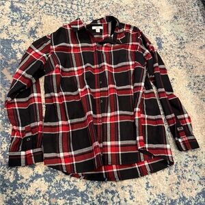 Women’s Red and Black Plaid Shirt